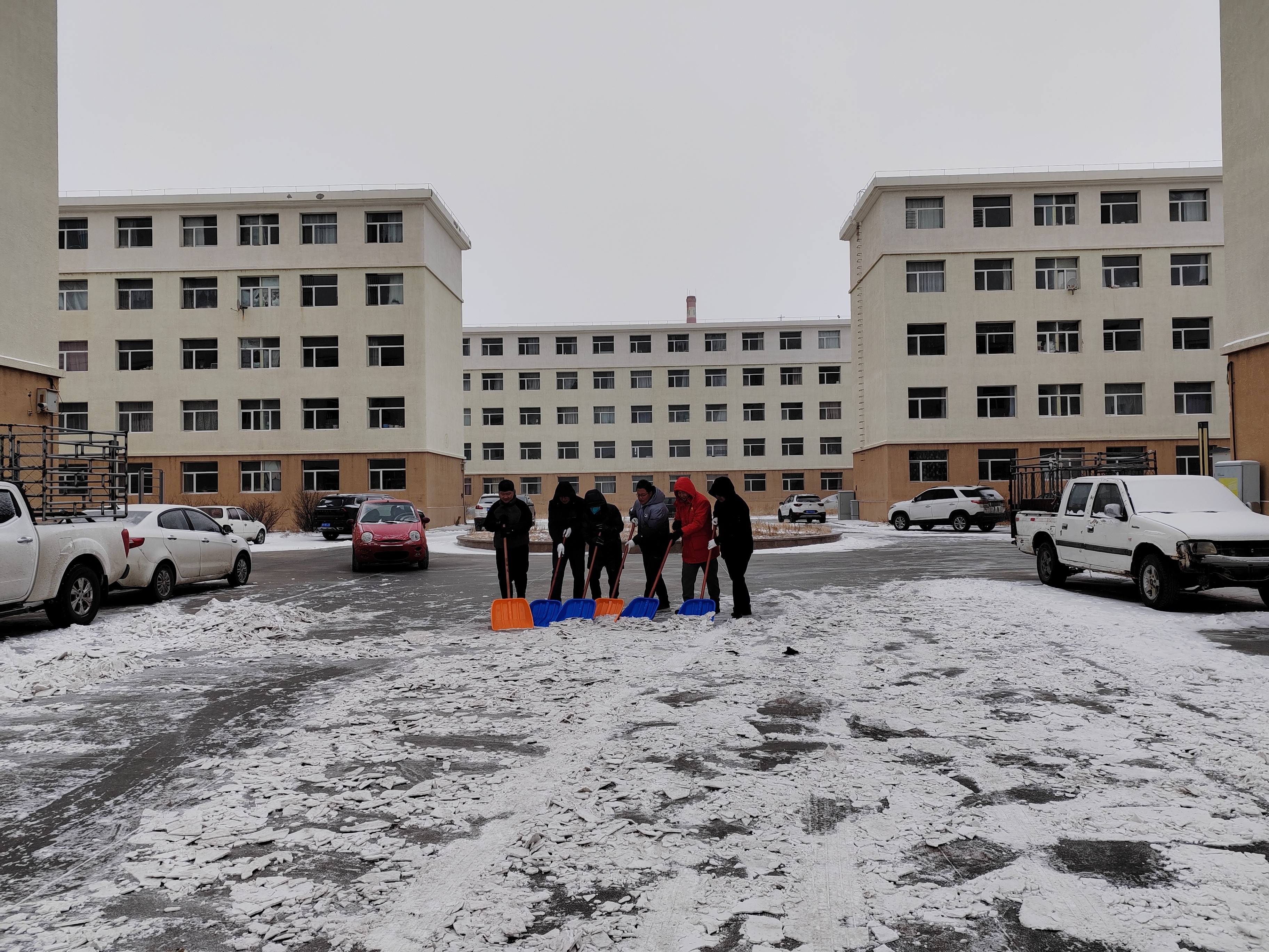 履行担当 践行初心 菠菜大全(中国)清扫居民区积雪